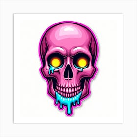 Pink Skull Art Print