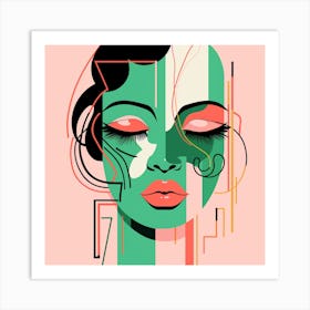 Abstract Portrait Of A Woman 2 Art Print