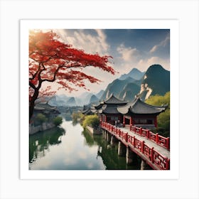 Chinese Landscape Art Print