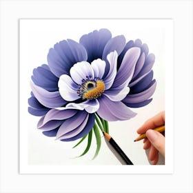 Flower Tutorial Art Print