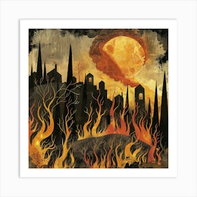 City On Fire Art Print