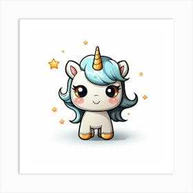 Cute Unicorn 268 Art Print