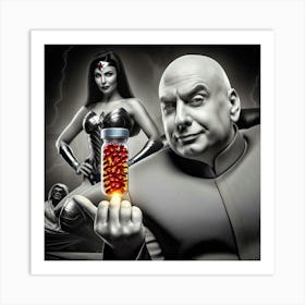 Wonder Woman meets Dr Evil 3 Art Print