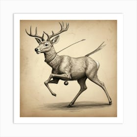 Deer With Bow And Arrow 1 Art Print