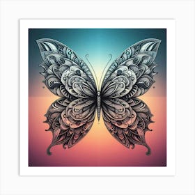 Symmetry Butterfly Art 1 Art Print