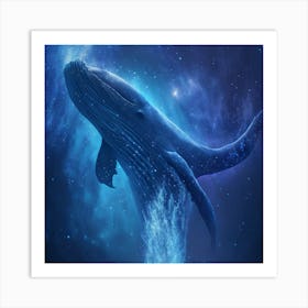 Whale In Space Art Print