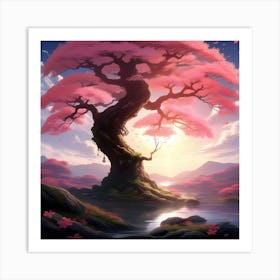 Japanese sakura tree 1 Art Print