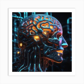 Cyborg Head 63 Art Print