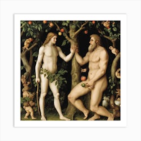 Adam And Eve 8 Art Print