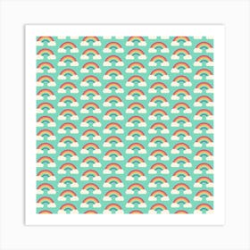 Retro Rainbow Pattern 05 Art Print