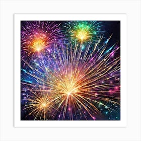 Fireworks In The Sky 7 Art Print