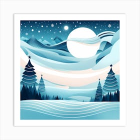 Winter Magic Vector Art 6 Art Print