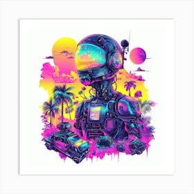 Emo Robot Art Print