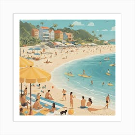 Santa Cruz Beach Art Print