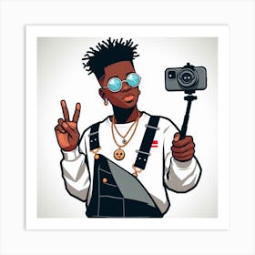 Tiktoker - Selfie stick Art Print