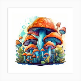 Psychedelic Mushrooms 1 Art Print