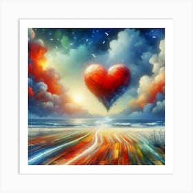 Heart In The Sky Art Print