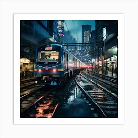 Train Heading To Tokyo Art Print