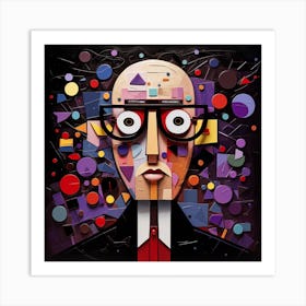 Man With Glasses 1 Art Print