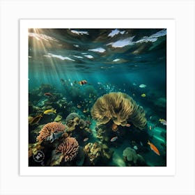 Underwater Coral Reef Art Print