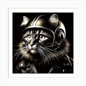 Feline Cat Creative Artwork Illustration 175 Art Print