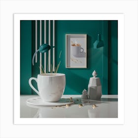 Coffee Cup On A Table Art Print