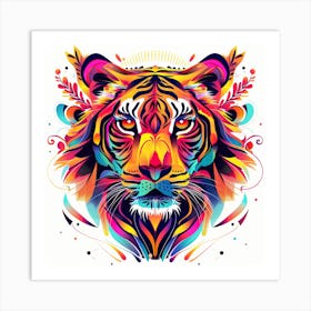 Colorful Tiger 1 Art Print