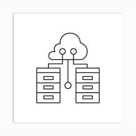 Cloud Storage Icon Art Print