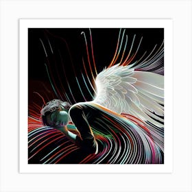 Angel Sleeping, abstract, Calming, artwork print, "Dreaming In The Astral Plane" Art Print