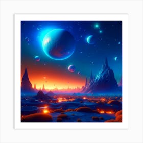 Space Landscape2 Art Print