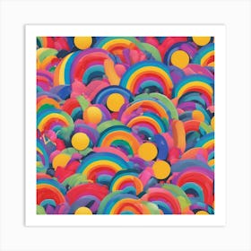 Half Moons Rainbow Art Print (7) Art Print