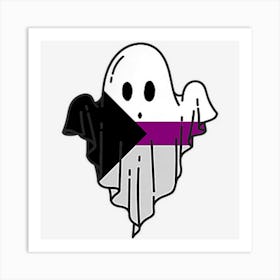 Cute Demisexual Ghost Spooky Halloween Funny Lgbtq Pride Art Print