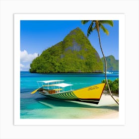 Boat On The Beach Art Print