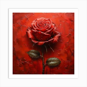 Red Rose Art Print