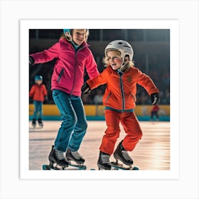 Ice Skaters Art Print