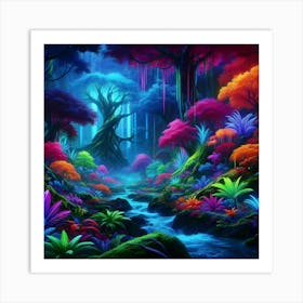 Psychedelic Forest Art Print