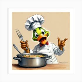 Chef Duck 17 Art Print