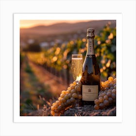 Sunset In The Vineyard Art Print