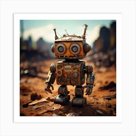 Firefly Rusty Toy Robot In A Desolate Wasteland 71871 (3) Art Print