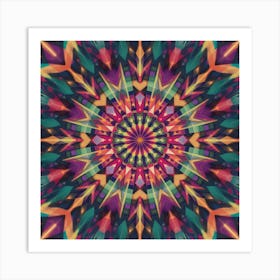 Abstract Abstract Psychedelic Mandala Art Print