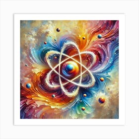 Atom In Color.AI Art Print