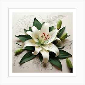 Lily flower Art Print