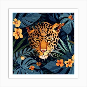 Leopard In The Jungle 7 Art Print