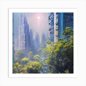 Futuristic Cityscape Art Print