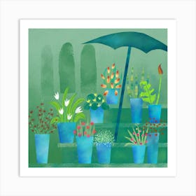 Flower Stall Art Print