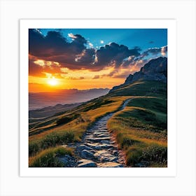 Path To The Sunset 1 Art Print