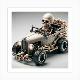 Skeleton Car 5 Art Print