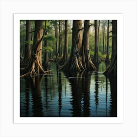 Cypress Swamp Art Print