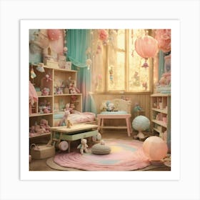 Shabby Chic Dreamy Mist Pastel Junk Journals Nurse (11) Art Print