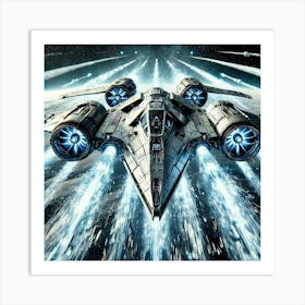 A High Tech, Sci Fi Scene Focusing On A Futuristic Art Print